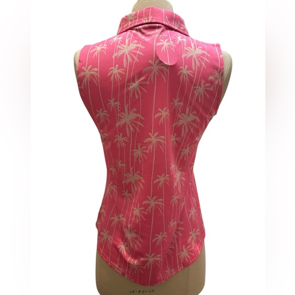 Tropical Pink Sleeveless Blouse - Picture 3 of 3